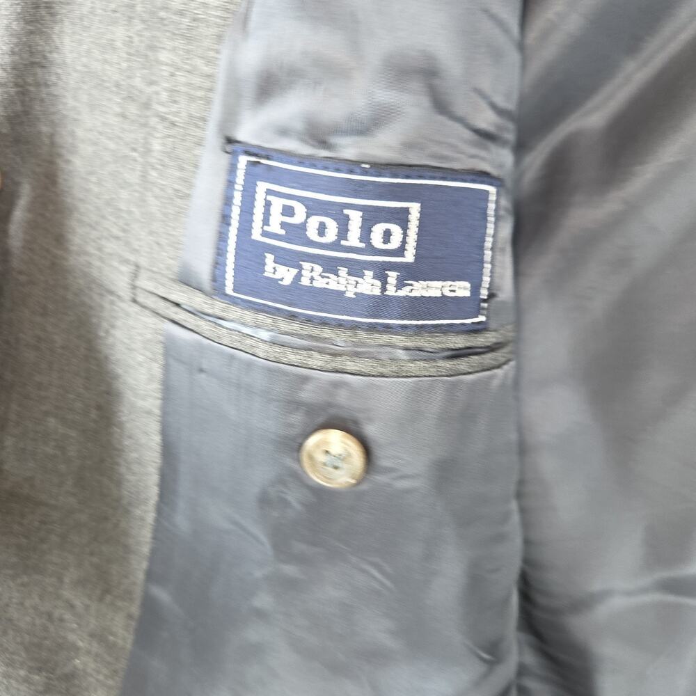 Vtg Polo Ralph Lauren Mens Blazer Coat Gray Business Casual Workwear y2k Attire - Picture 9 of 15